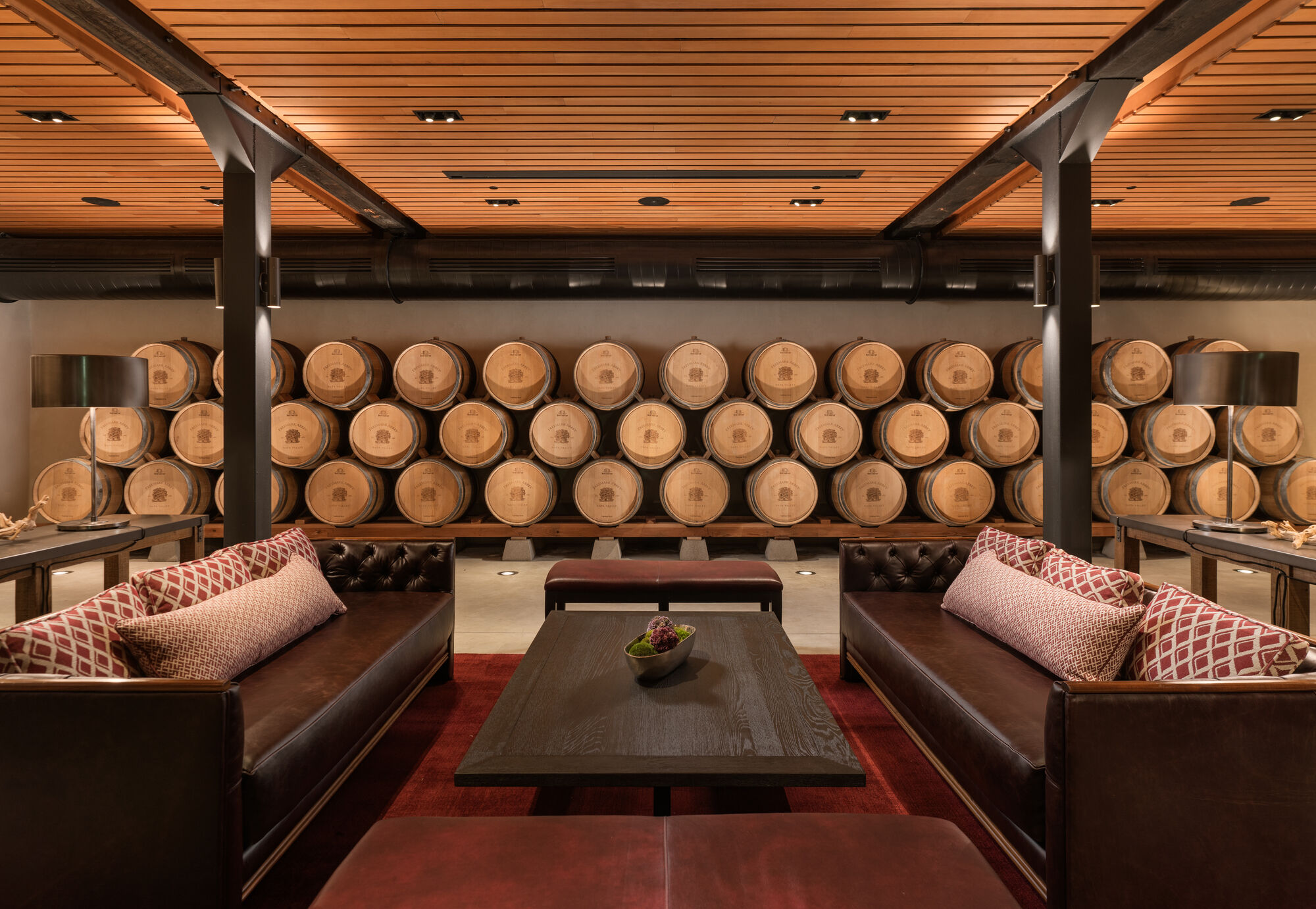 Freemark Abbey estate pouring red wine